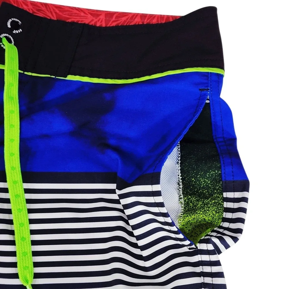 OP Ocean Pacific Board‎ Short sz 30 Men Neon Green Royal Blue OPFBSY Skater Surf